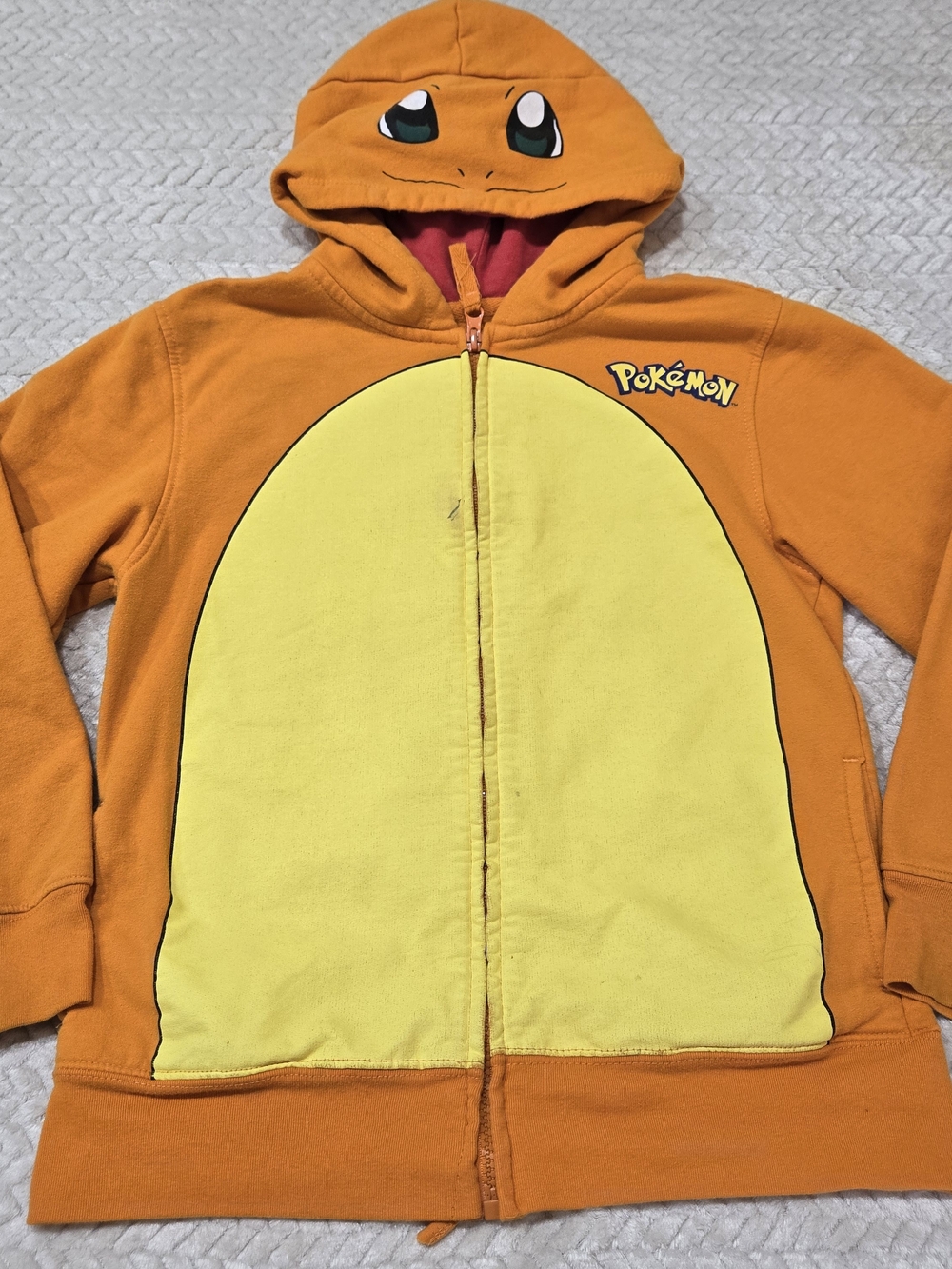 Boys Pokémon Charmander Zip Up Costume Hoodie Size Small (8)